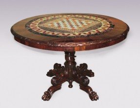 Round chess table 7