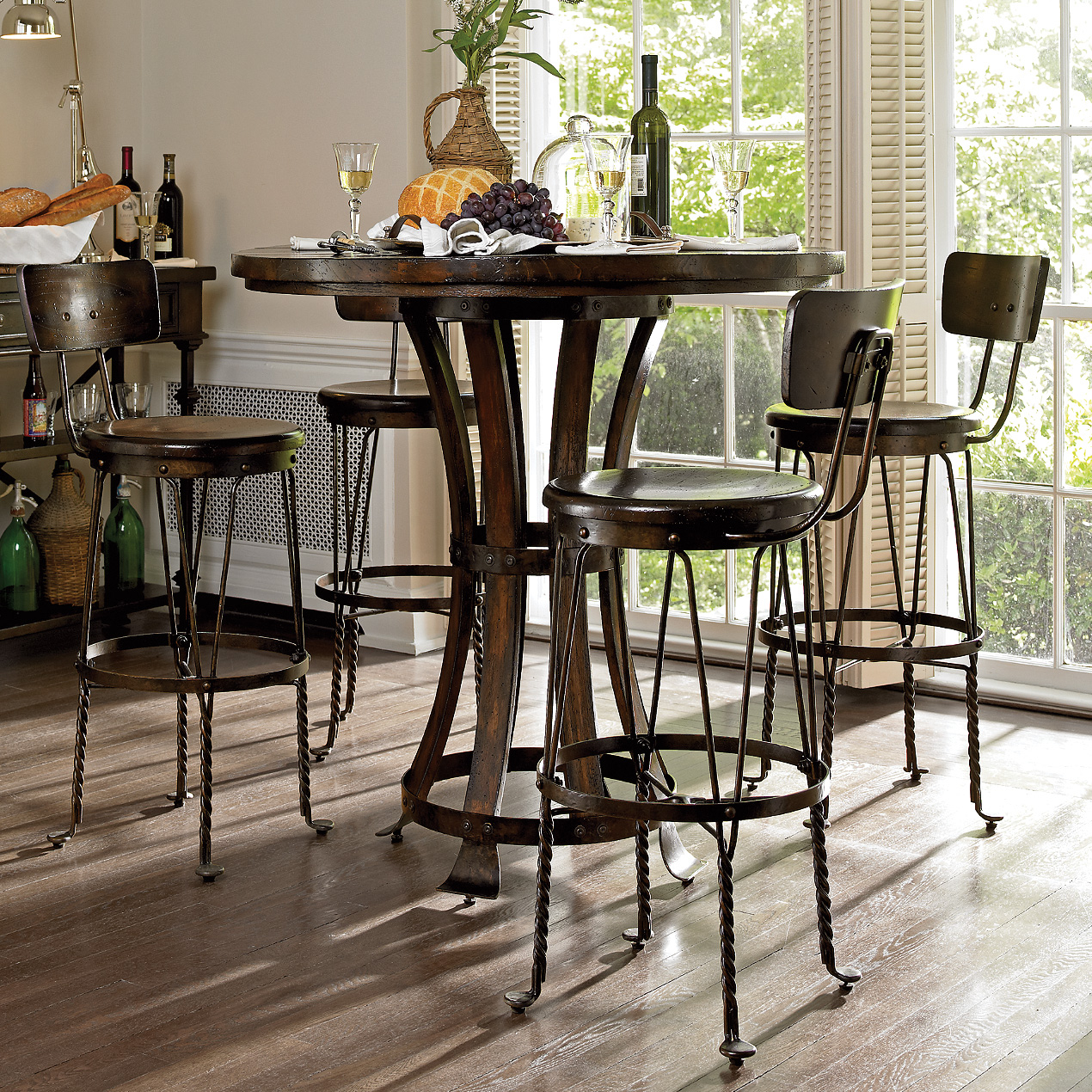 dining set with tufted chairs