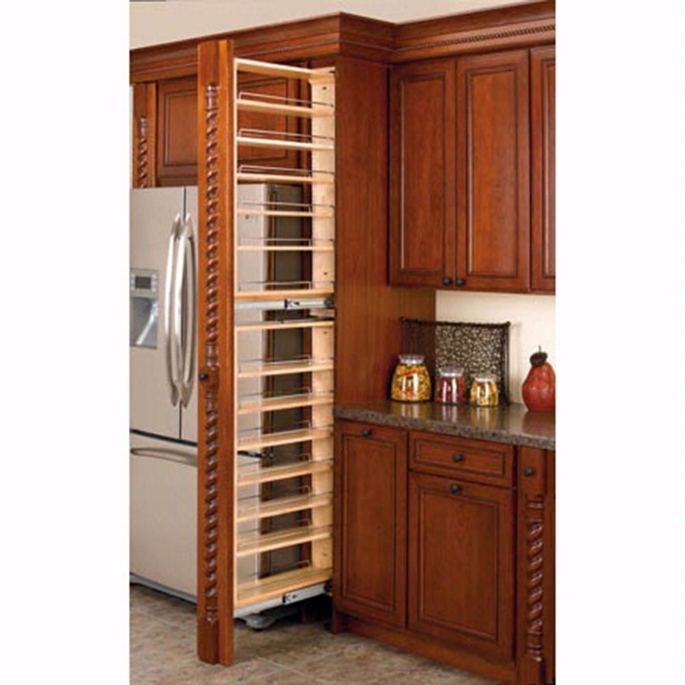 Slim slide out pantry deals storage rack