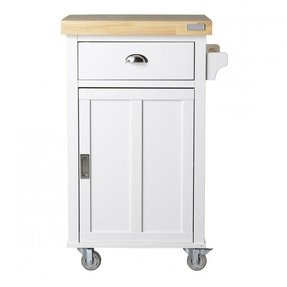 small kitchen cart with garbage bin