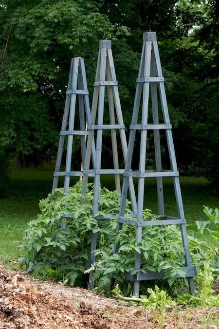 Steel obelisks for garden