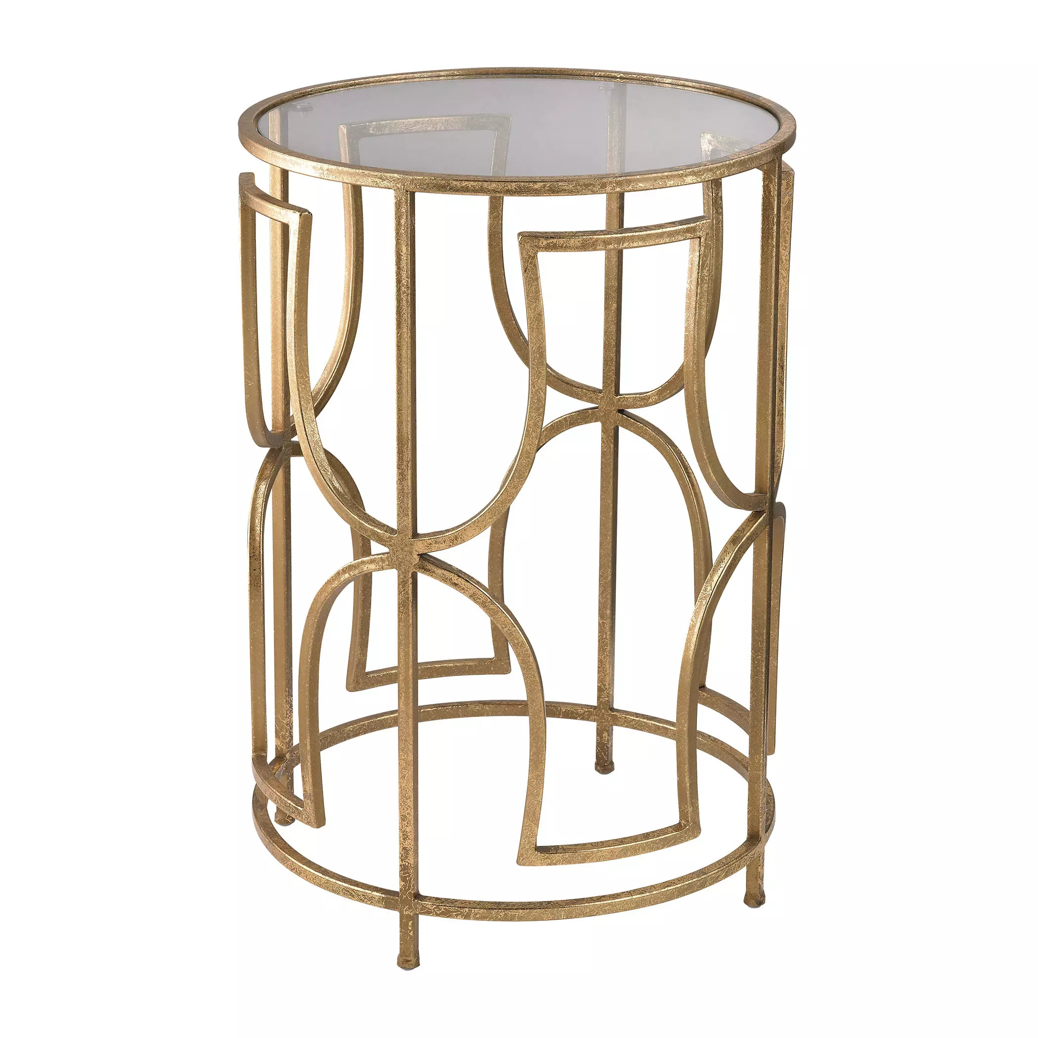 Sterling Industries 138-188 20" Modern Form Accent Table, Gold Finish