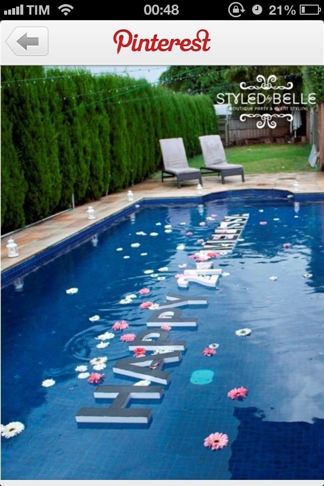 Floating Pool Letters Lights Decorations For Party Ideas On Foter