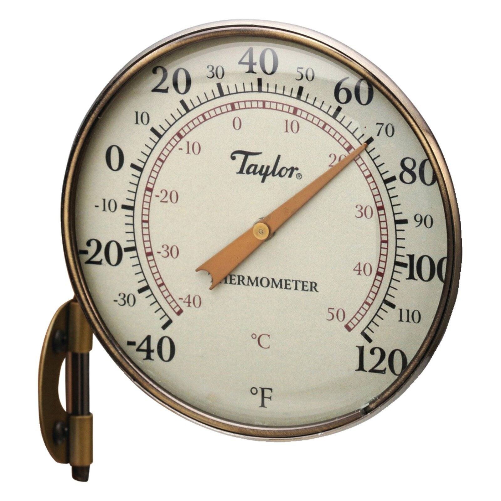 Taylor Heritage 481BZ Metal Dial Thermometer, 4.25-Inch