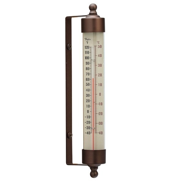 Taylor Heritage 483BZ Spirit-Filled Metal Thermometer, 7.5-Inch
