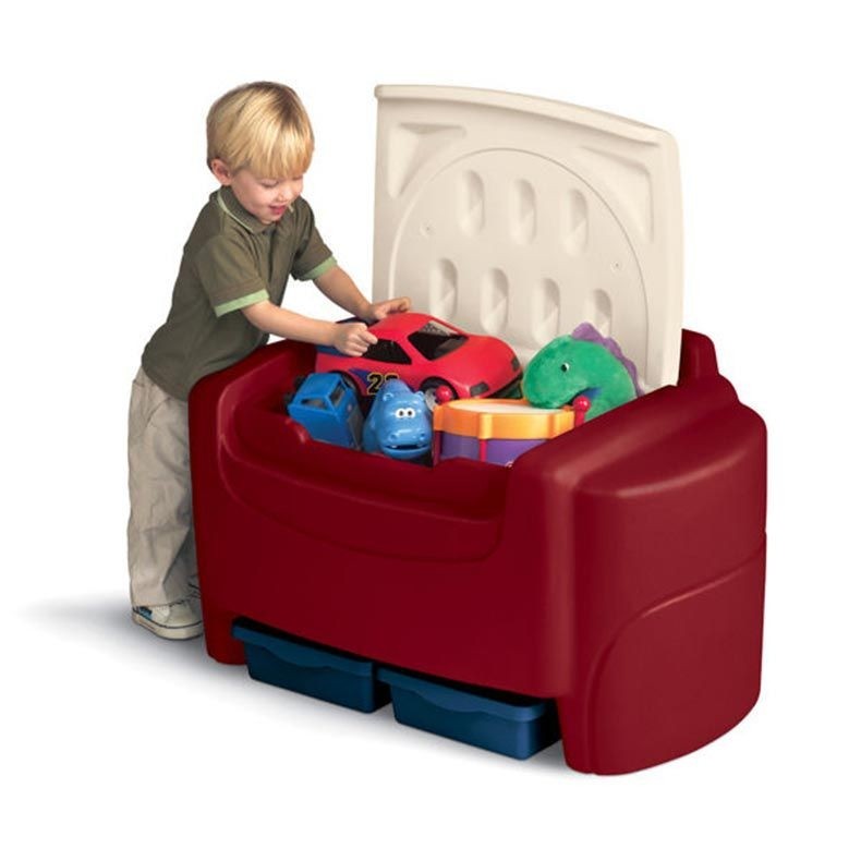 toy box with seat on top