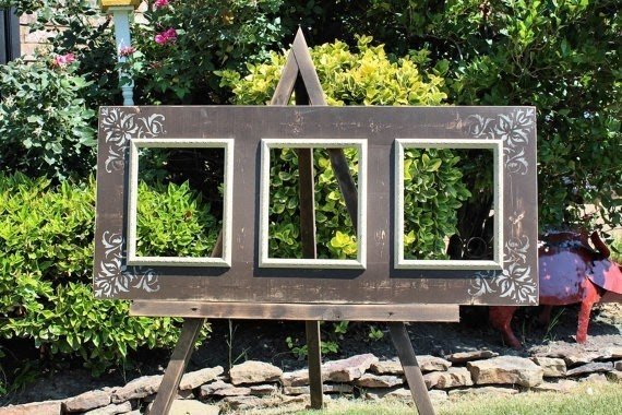 Triple 8x10 distressed picture frame