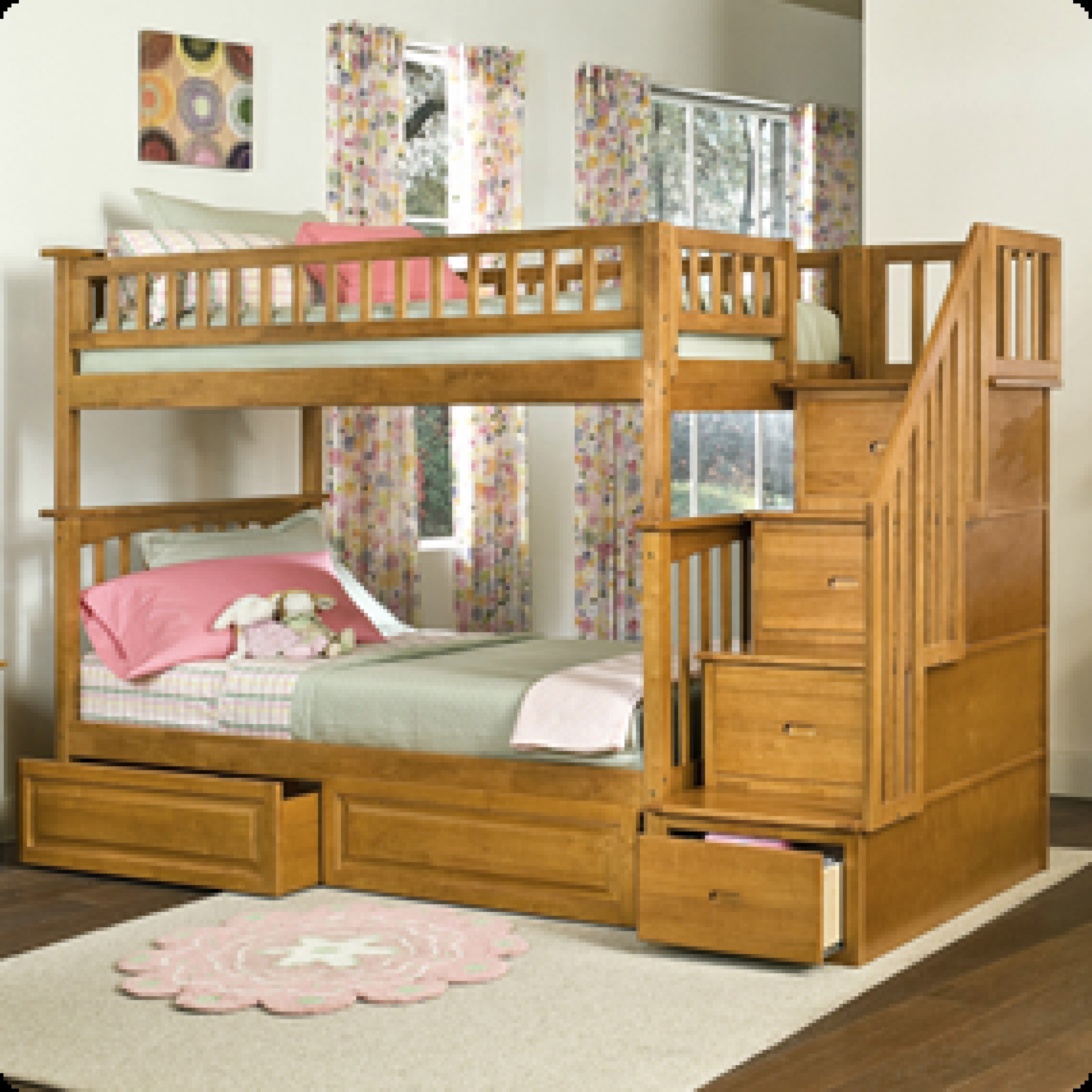 Twin Over Full Bunk Bed With Staircase Ideas On Foter