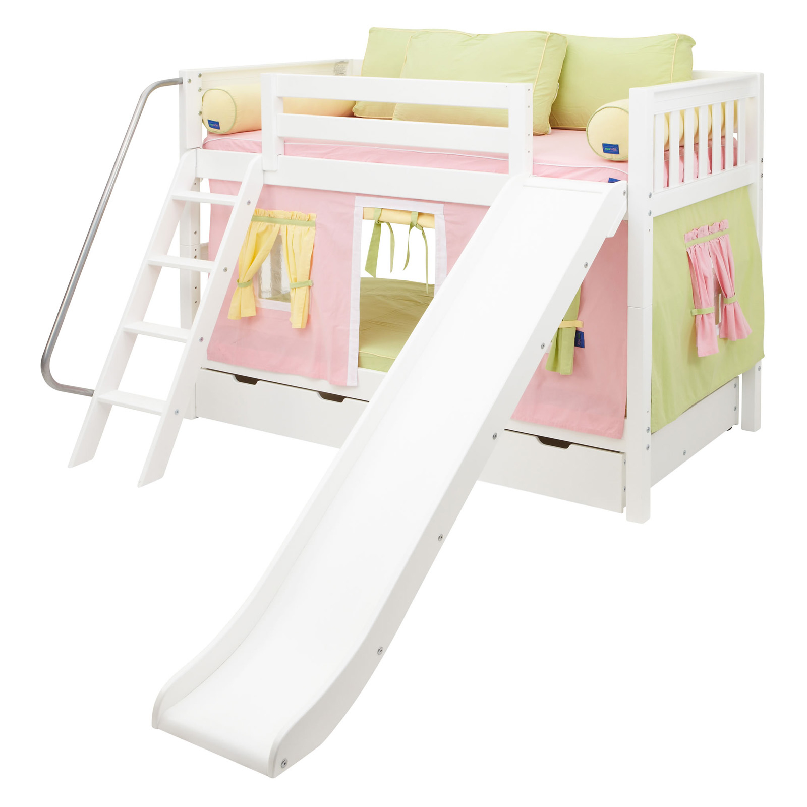 Twin over twin bunk beds with slide 1