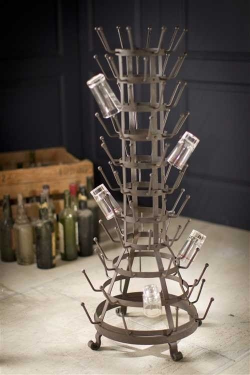 Wine bottle christmas tree stand