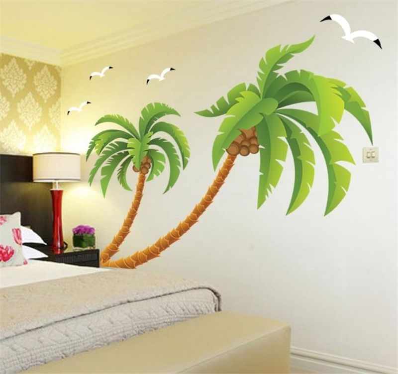 A lovely palm tree wall decal tropical