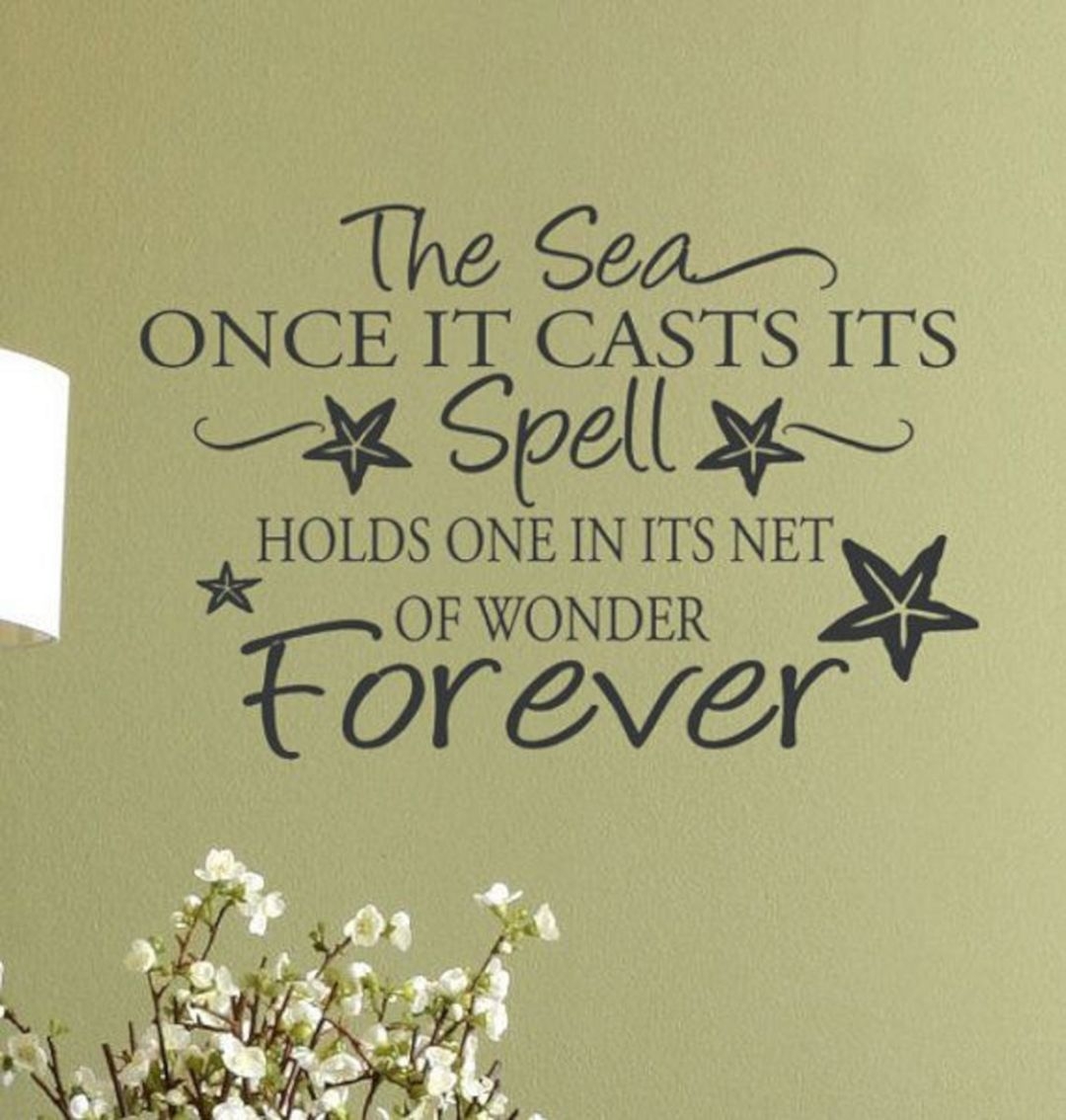 Beach decor decal wall quote words the