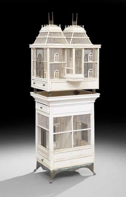 Bird cage with divider 1
