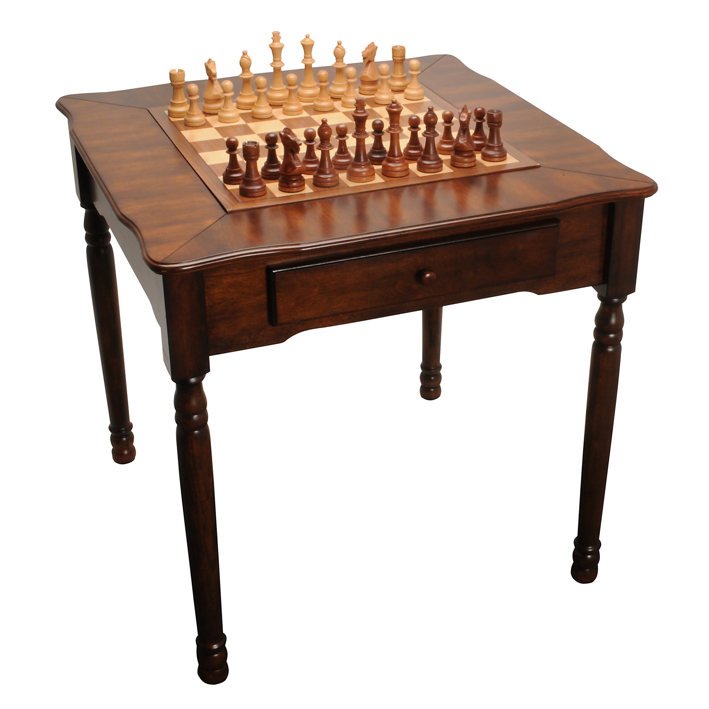 CHESS AND CHECKERS GAME TABLE SET