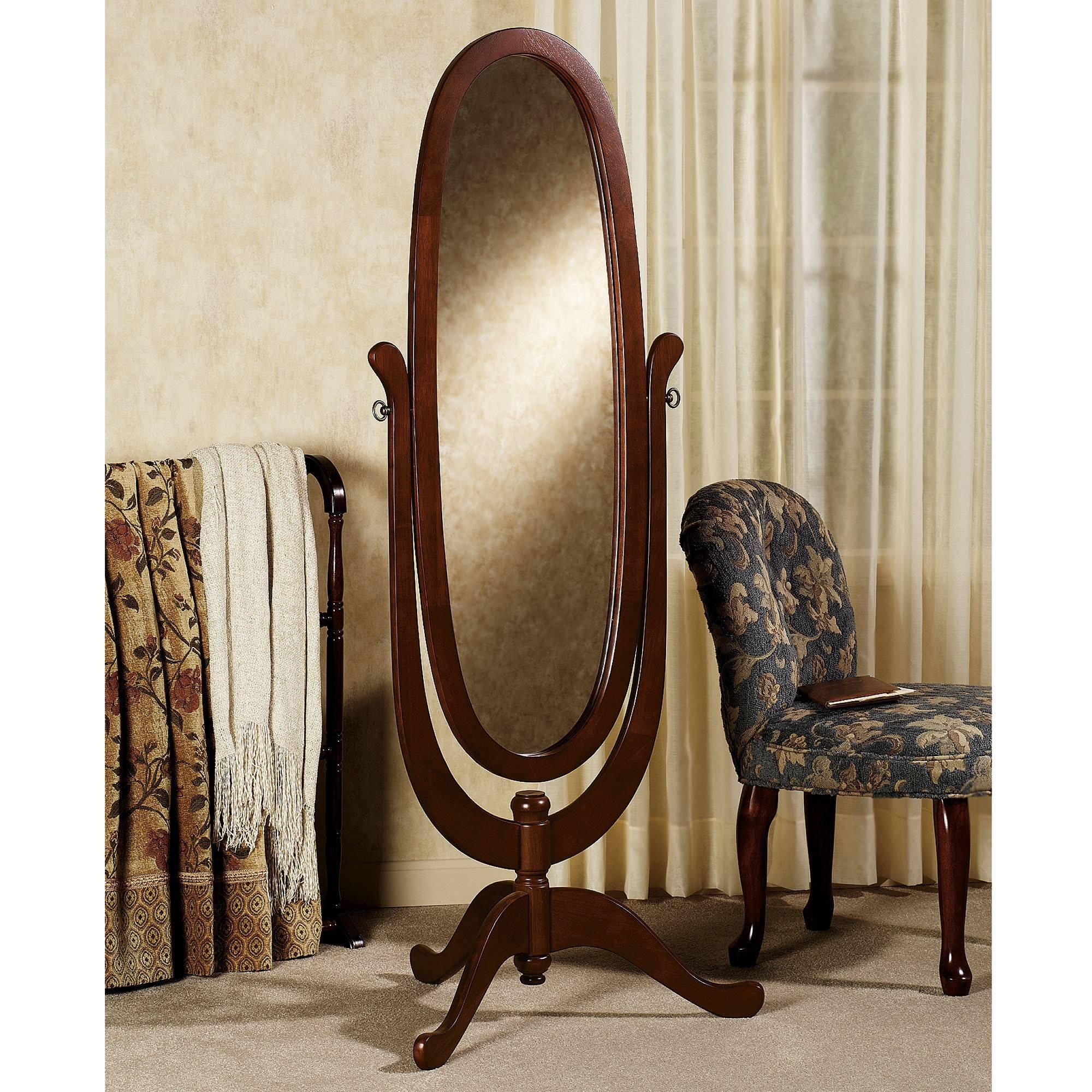 oval dressing mirror