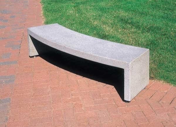 Concrete park benches