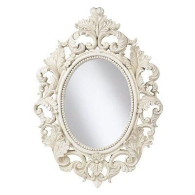 Cream antique mirror