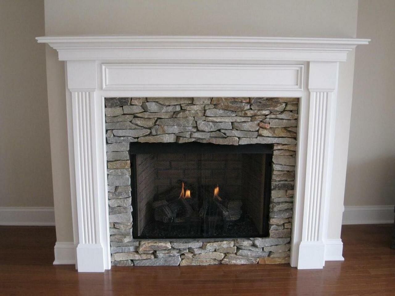 Electric fireplace with shelves