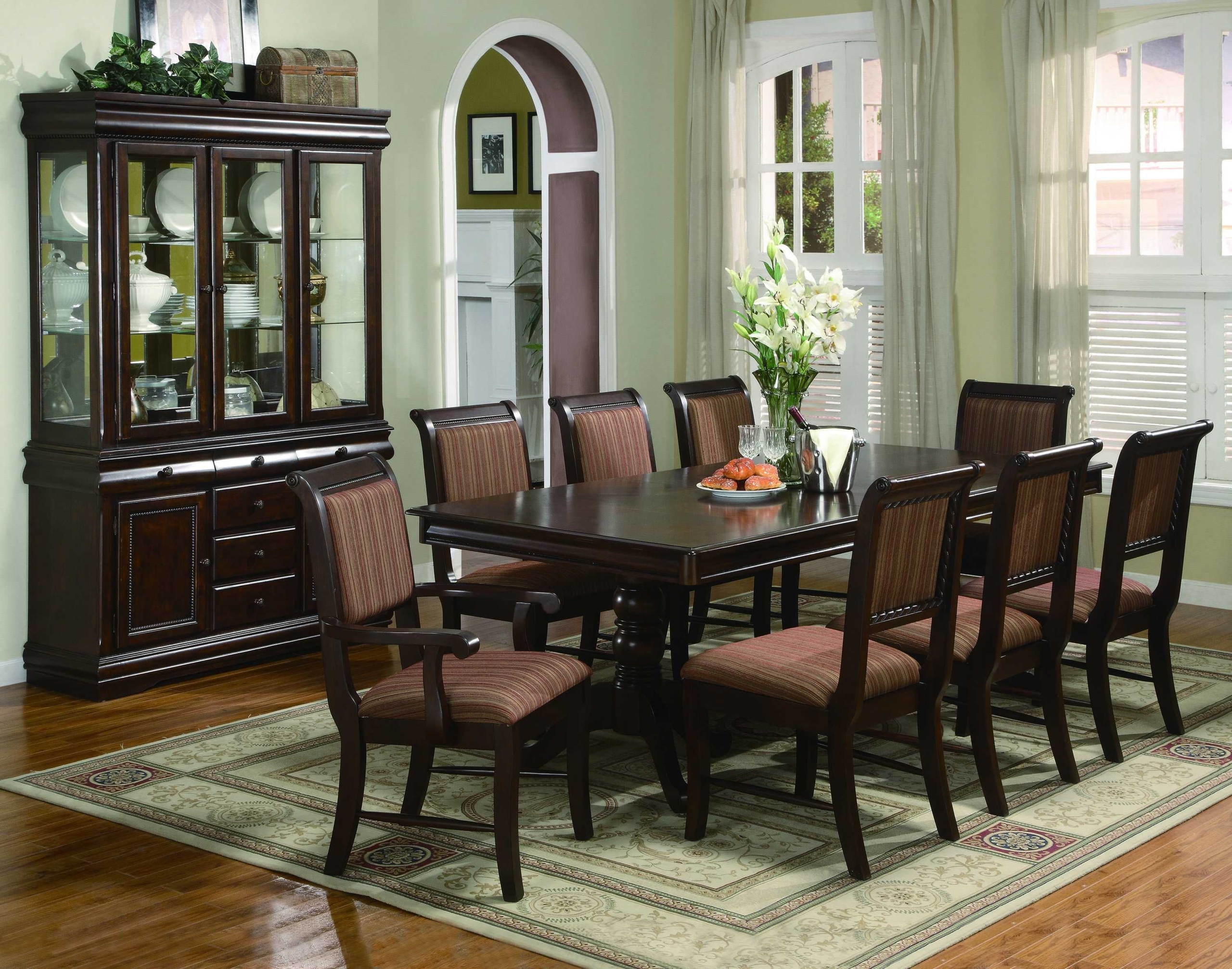 cherry dining room table and chairs