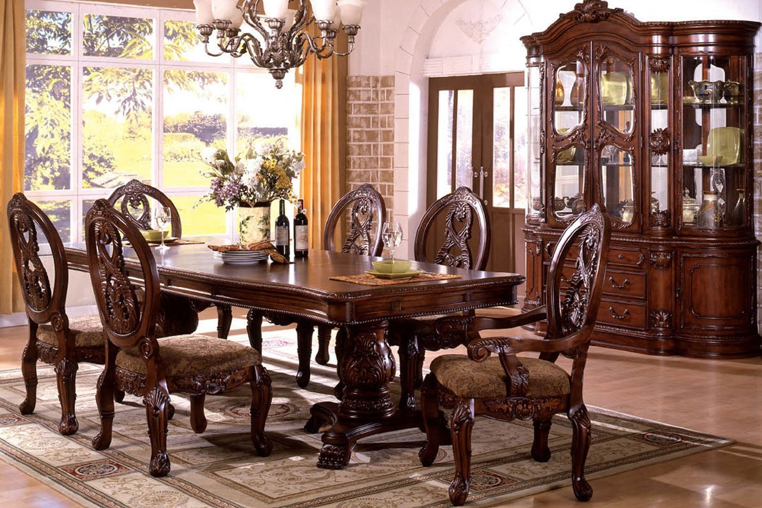 Formal cherry dining room sets 2