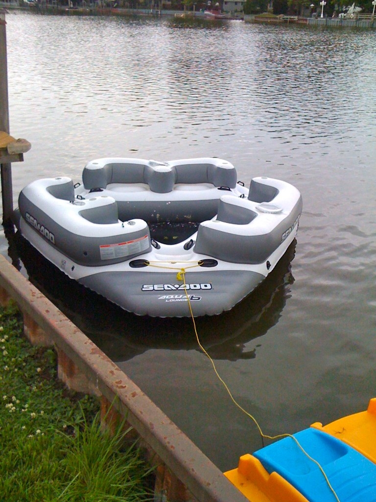 inflatable lake boat