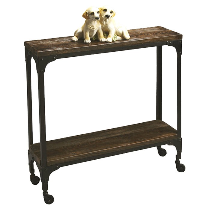 Iron wood console table 4