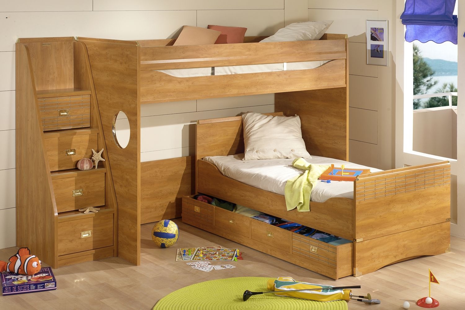 L shaped bunk beds plans