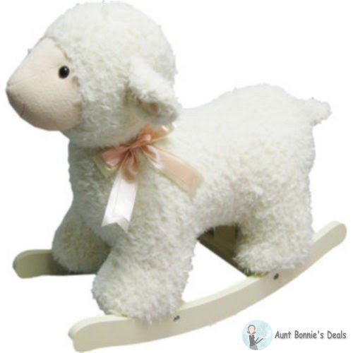 lamb plush nursery rocker