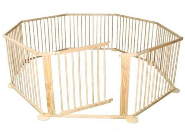 large wooden playpen