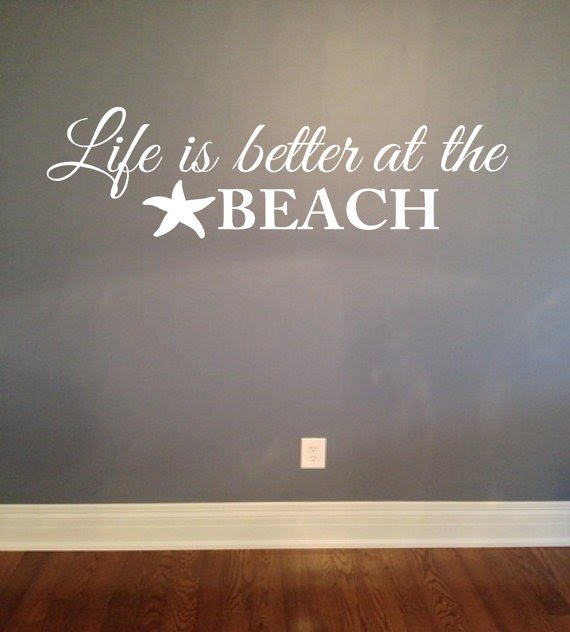 Life is better at the beach wall decal