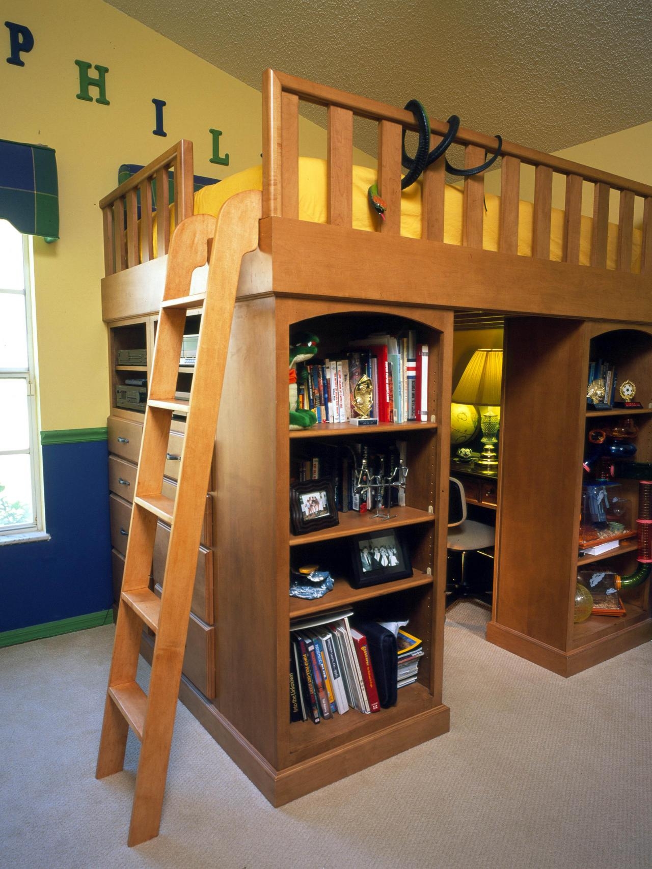 Loft bookshelves