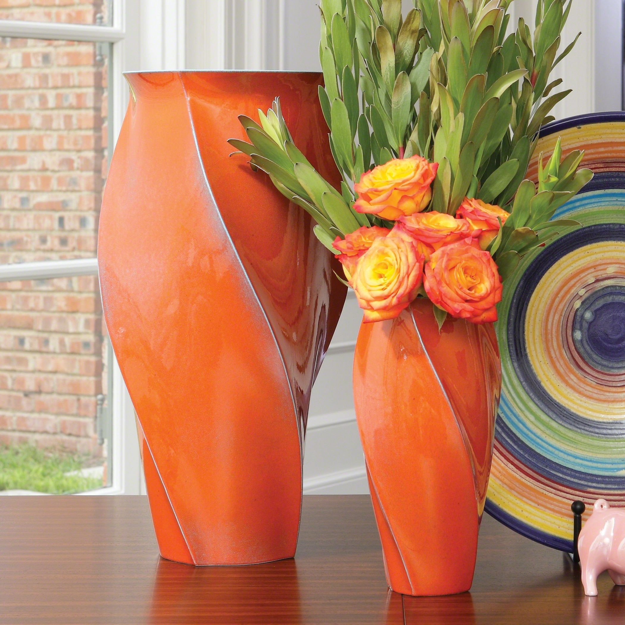 Orange floor vase 1