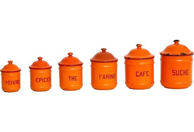 Orange Kitchen Canisters Ideas On Foter   Orange Kitchen Canisters 