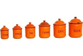 Orange Kitchen Canisters - Foter