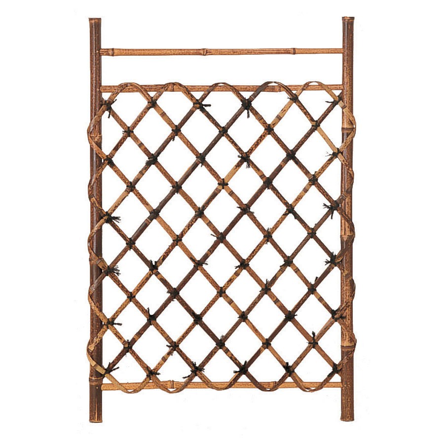 Oriental Furniture Classic Cross Hatch Design, 41-Inch Tall Japanese Style Zen Garden Bamboo Fence/Trellis