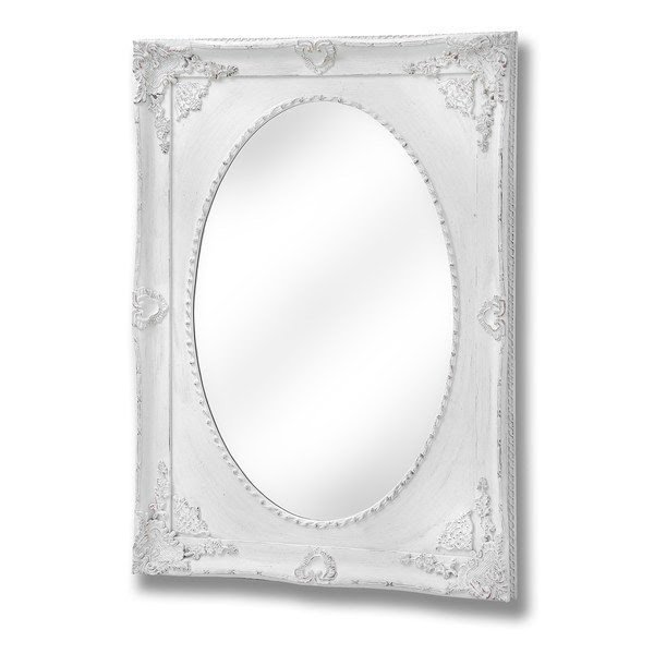 Antique White Oval Mirror - Foter