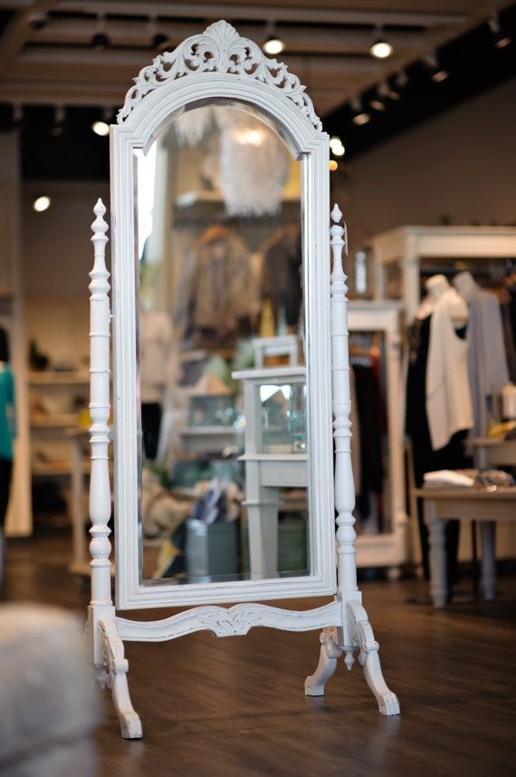 Refreshed vintage cheval mirror