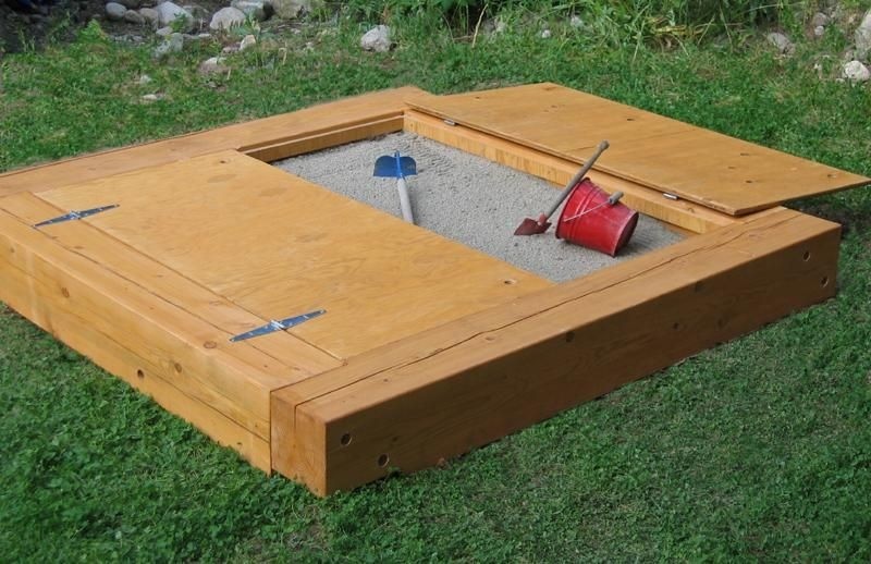 Wood Sandbox With Cover Ideas On Foter