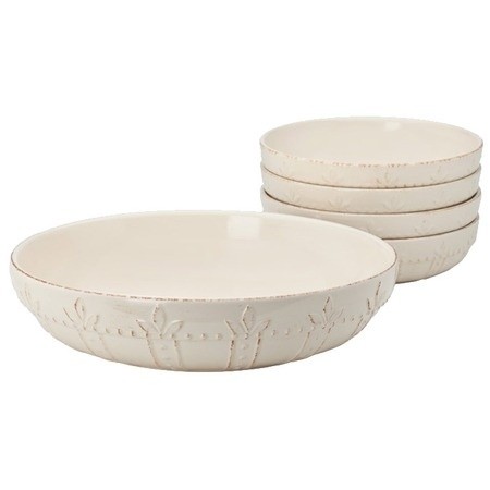 Signature housewares sorrento ivory 5 piece pasta bowls set 44