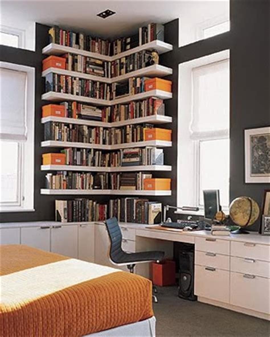 Tall Corner Bookshelf - Foter