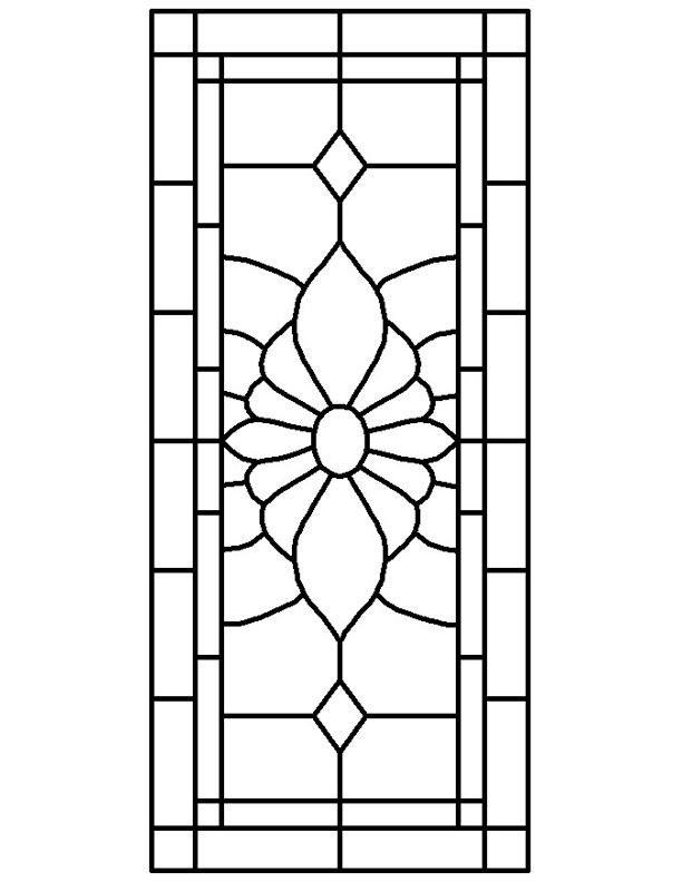 rectangle stained glass panel