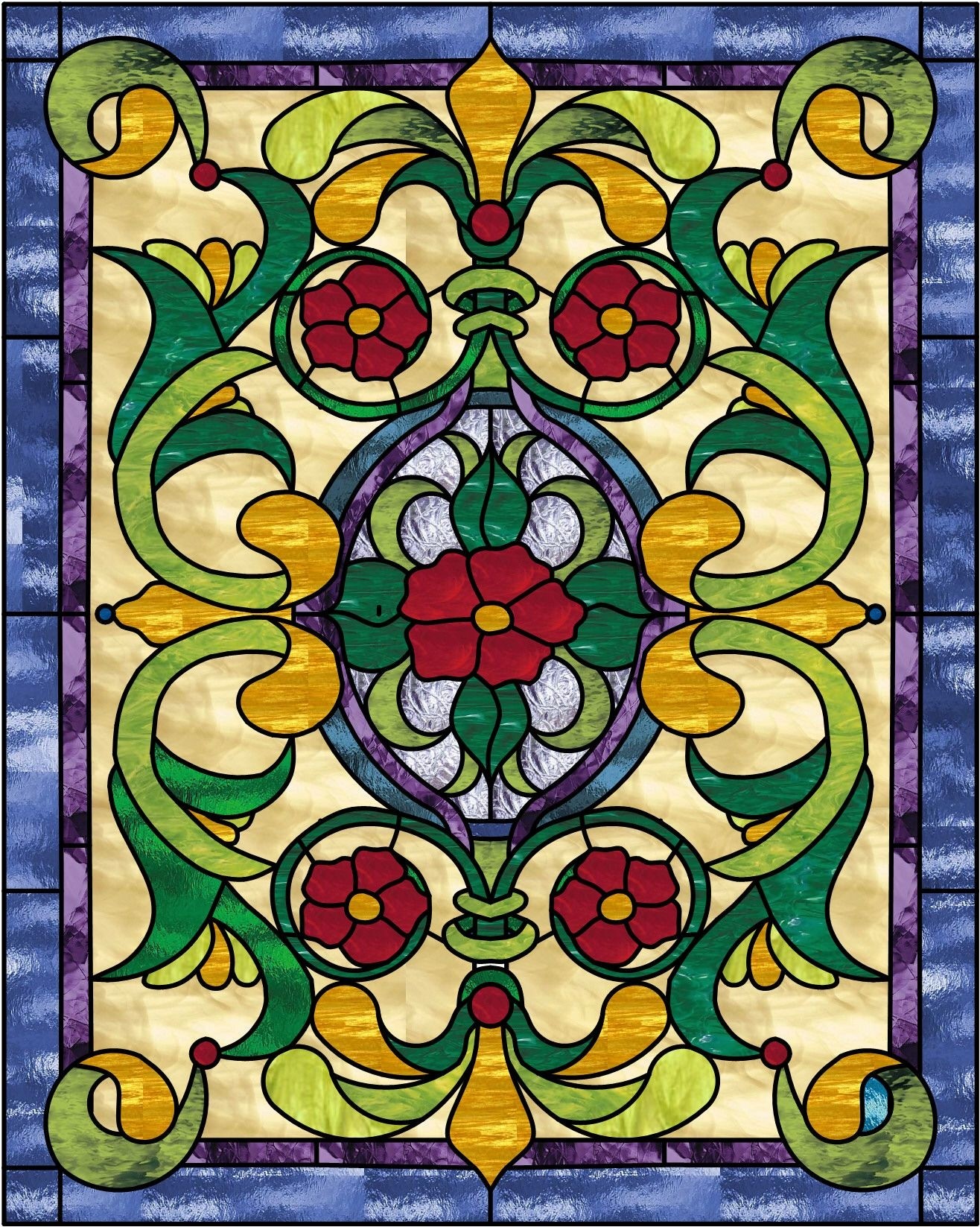Victorian stained glass windows victorian rose pedals stained glass window