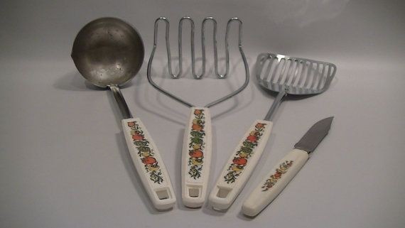 1960s Durable Mid Century VINTAGE EKCO Slotted Spoon Vintage Gadget RETRO Flower Cut Outs Stainless Steel