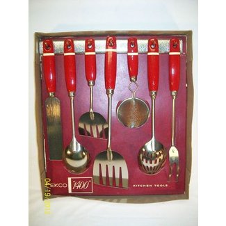 Vintage Ekco Red Kitchen Utensils Tools Set ?s=ts3