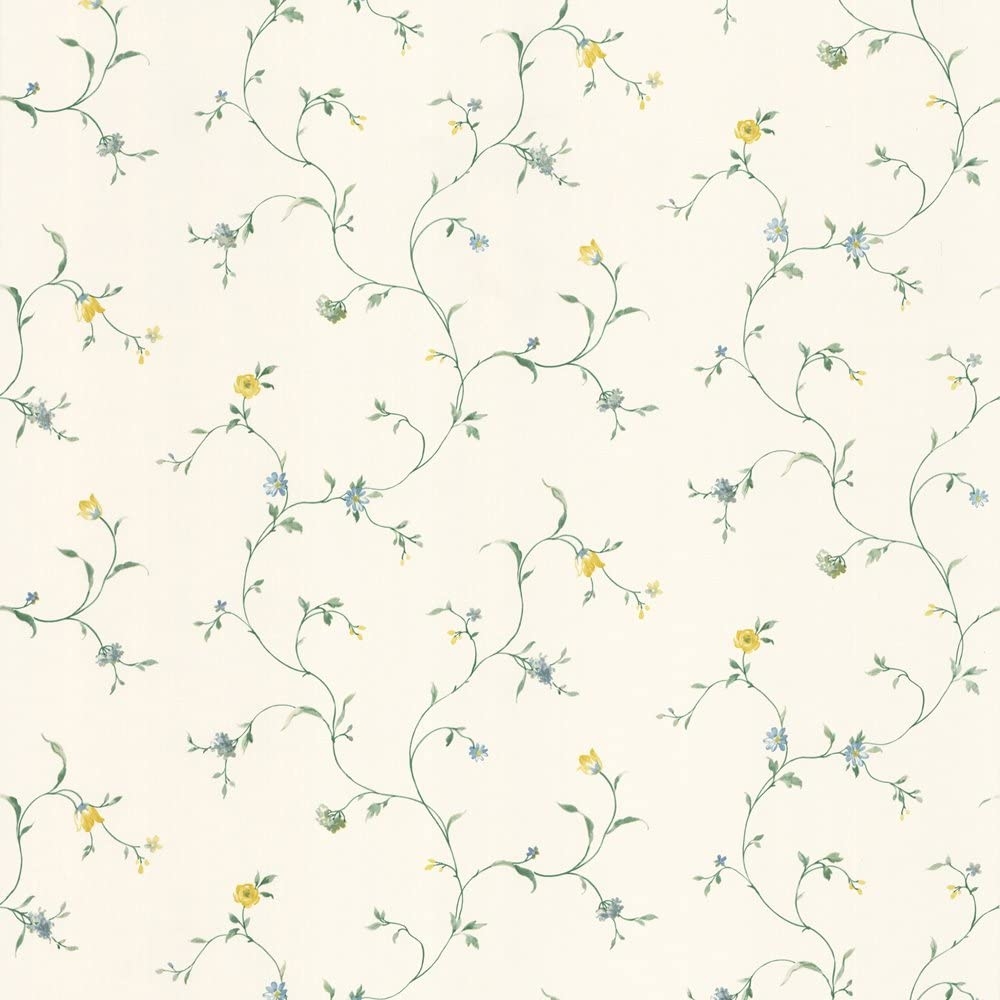 Waverly 5503218 Floral Wallpaper, Beige, 20.5-Inch Wide