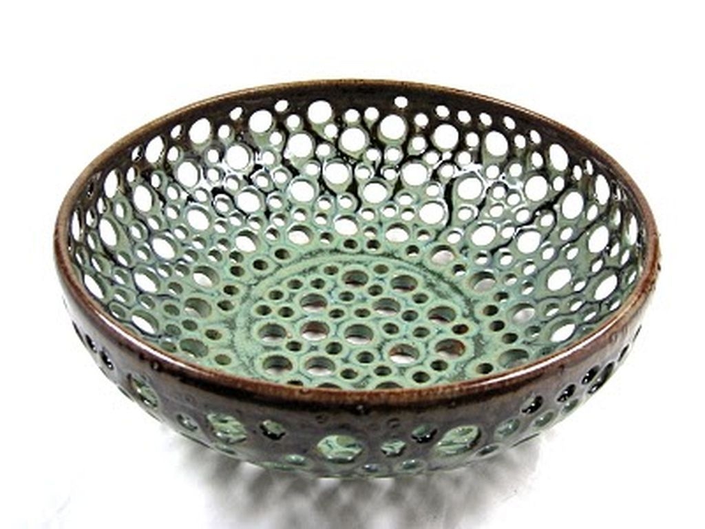 ceramic bowl with holes