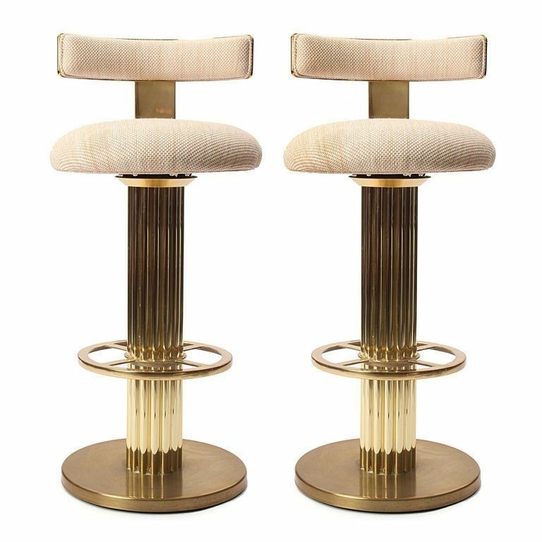 Brass modern bar stool 12