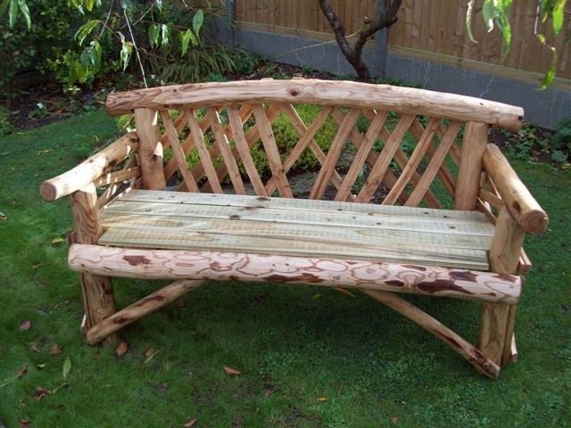 Canterbury 3 seater rustic garden bench