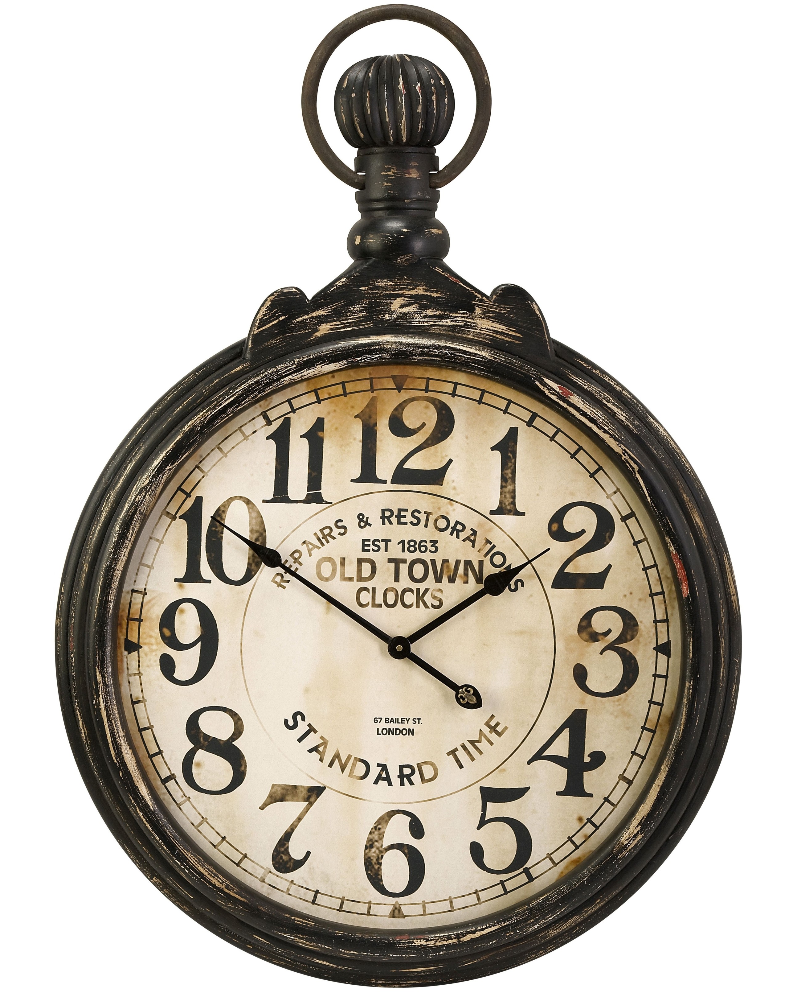 Clocks old fashioned antique oversized pocket watch wall clock 39