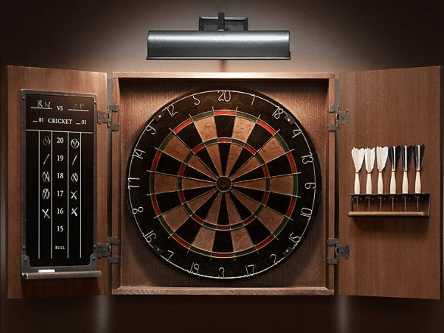 dart board with screen